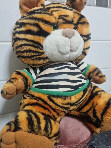 Avon Plush Squeeze Toy Cuddly Colby Bengal Tiger Purrs & Growls 10” Rare 1992 - Picture 4 of 13