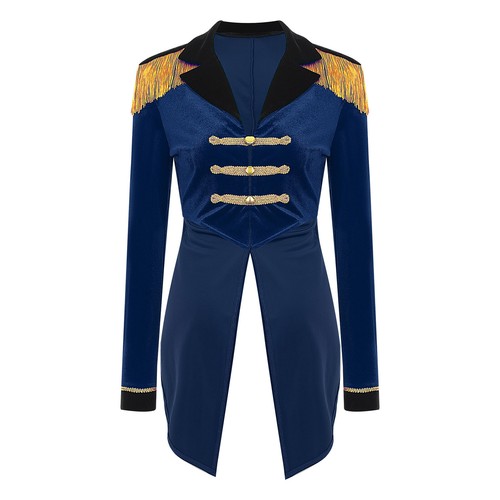 Women's Costumes Ringmaster Circus Blazer Jacket Velvet Steampunk Tailcoat - Picture 31 of 41