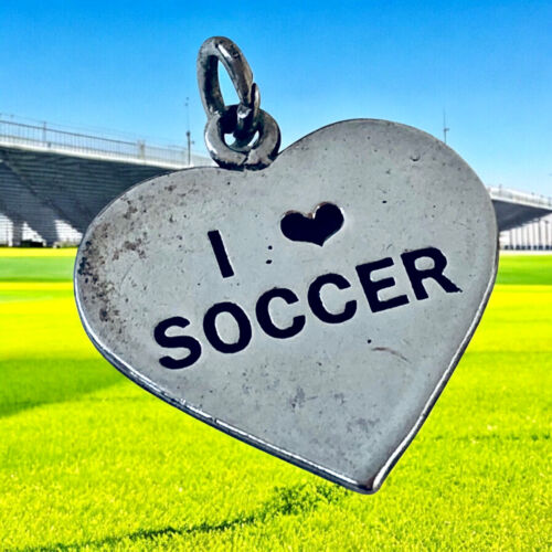 I Love Soccer Herz Charm Anhänger 925 Sterling Silber - Bild 2 von 8