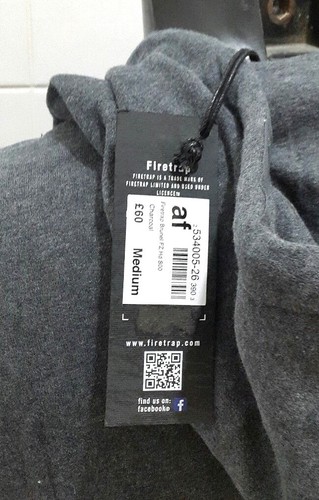 NEW Firetrap Brunel Full Zip Hoodie, Charcoal - M - Picture 6 of 6