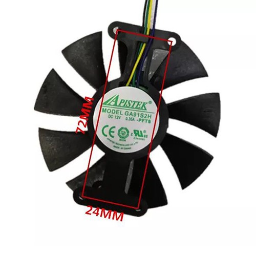 Für Zotac GTX1050Ti GTX1060 Ersatzteil Graphics Card Kühlung Lüfter Fan GA91S2H - Bild 5 von 8