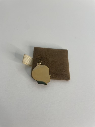 Vintage Elco 12kt GF Gold Filled Pendant Charm Boys Head New Old Stock! Perfect - Picture 3 of 3