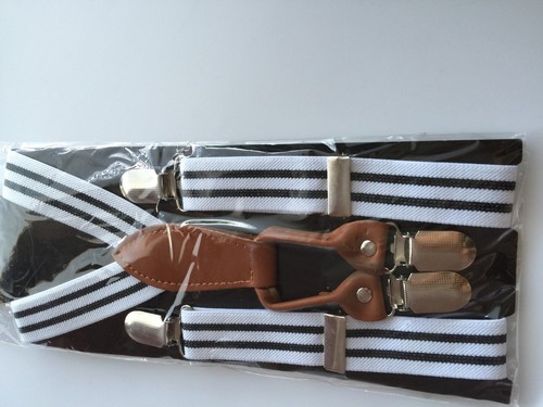 AU Boys Kid Children Party Costume Wedding Elastic Stripe Brace Suspender Belt - Picture 10 of 14