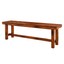 rustic farmhouse 60 inch wood dining bench - dark oak