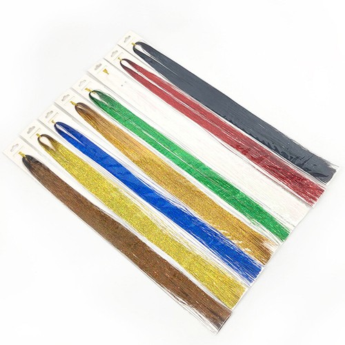 Sparkle Hair Tinsel Holographic Glitter Extensions Highlights False Hairstyli ∂ - Picture 6 of 29