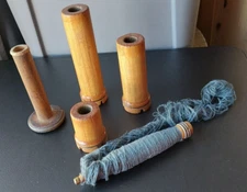 BOWEN HUNTER 55 WOOD BOBBIN THREAD SPOOLS.  LOT.