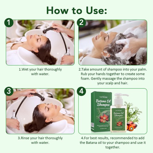 Champú Aceite Batana, Romero y Batana Crecimiento Natural del Cabello para Adelgazar el Cabello... - Imagen 19 de 31