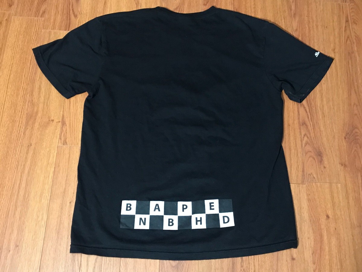 Men's A Bathing Ape Neighborhood Black T Shirt From Japan Men's A Bathing Ape Neighborhood Black T Shirt From Japan