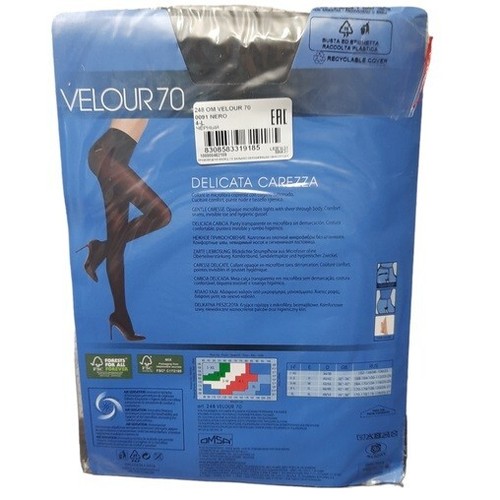 Omsa Velour opaque microfiber solid tignts with shorts for cold weather 70 Den - Picture 8 of 17