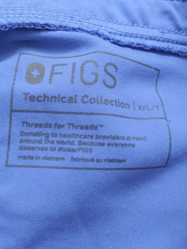 FIGS Technical Collection Scrub Set Gr. XXL V-Ausschnitt Oberteil Tapered Hose Blau Damen - Bild 7 von 20