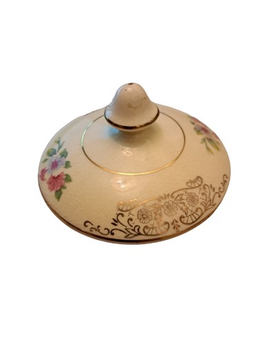 1946 Paden City Pottery Gold Lynn Pattern Sugar Bowl Lid Only - Picture 2 of 3
