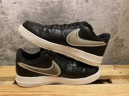 Nike Air Force 1 Low Oversized Swoosh US11 AO2441-003 Black Men’s Sneakers Shoes - Picture 7 of 9