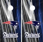 New England Patriots Ripped Metal Cornhole Board Decal Wrap Wraps - Set of 2