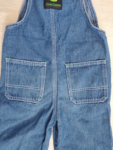 John Deere Boy/Girl Denim Overalls Size 5, Adjustable Straps - Picture 10 of 11