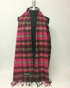 Hd Quality CASHMERE SCARF NECK WARMER SCOTLAND MADE Plaid//Check Gray Peach Brown