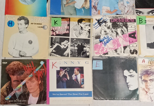 Lotto 50 Dischi In Vinile 45 Giri Anni '80 Rock Pop Elettronica Synth new wave - Foto 4 di 15