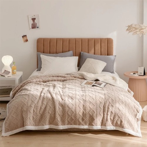 Weiche Plaid Decke Verdicken Plüsch Warm Decken Sofa Bettbezug Überwurf Tagesdecke - Bild 3 von 29