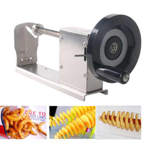 Spiral Potato Tornado Cutter Stainless Steel Manual Curly Fries Twister Slicer - Picture 3 of 12