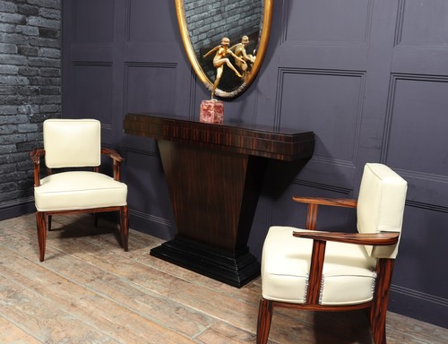 Art Deco Console Table in Macassar Ebony by Thomas London - Picture 4 of 19