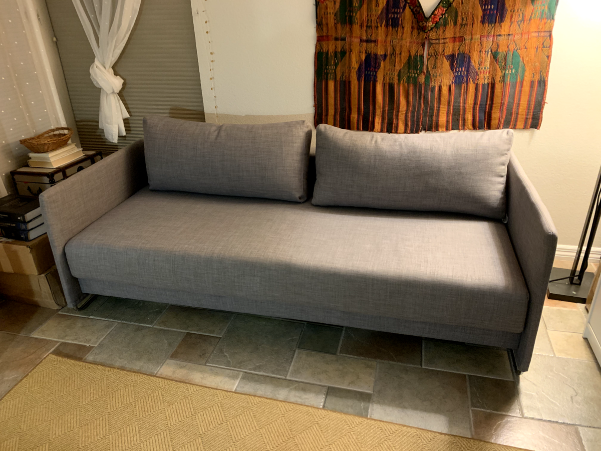 CB2 Tandom Microgrid Sleeper Sofa Modern Chic in Excellent, Mint Condition