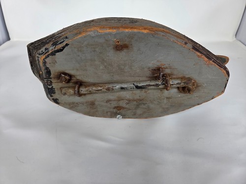 Señuelo de pato de madera tallado a mano vintage con exhibición de caza de pintura desgastada - Imagen 9 de 9