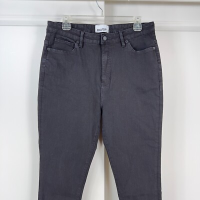 DUER DU/ER Jeans Denim Womens 32x27 Black Skinny Chino Stretch Style  WFAK2101