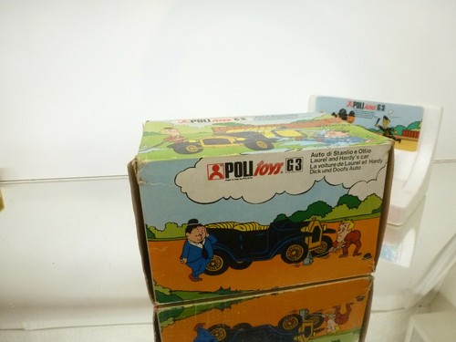 POLITOYS G3 LAUREL and HARDY's CAR - BLACK - rare item - GOOD COND. IN FAIR BOX - Picture 7 of 12