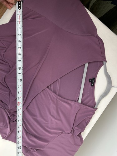 Torrid Jersey Stretch Knee Length Wrap Dress Purple Size 6 6X Short Sleeve - Picture 7 of 10