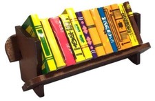 Dolls House Shelf  Text Books Free Standing Single Bookshelf School Accessory