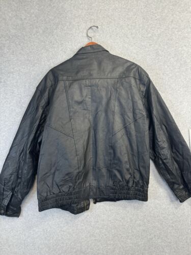 Chaqueta Bomber De Colección Contemporary Expressions Cuero Negra Para Hombre XL 1990 - Imagen 14 de 18