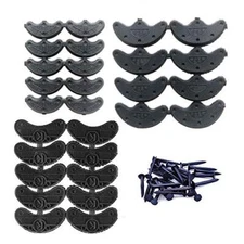 56 Pcs Rubber Heel Plates Shoe Boots Sole Heel Repair Pads Replacement w/ Nails