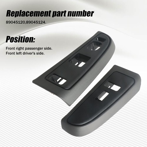 Pair Window Switch Trim Bezels Panel Cover For Chevrolet Silverado 2004-2007 - Picture 5 of 11