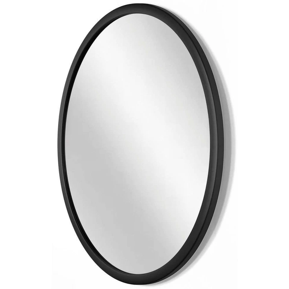 Infinity Instruments Wall Mirror Matte Black Framed Keyhole Hanging 22"W x 22" H - Image 3 of 4