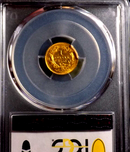 1855 o Gold Dollar princess  PCGS au 53+++ cam under grade ddr error coin RARE - Picture 4 of 5