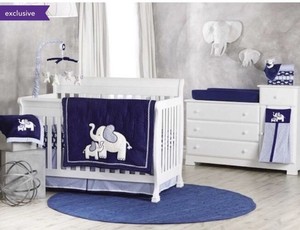 New Koala Baby First Love Navy Blue Elephant Crib Bedding Set Infant Image Is Loading New Koala Baby First Love Navy Blue Elephant