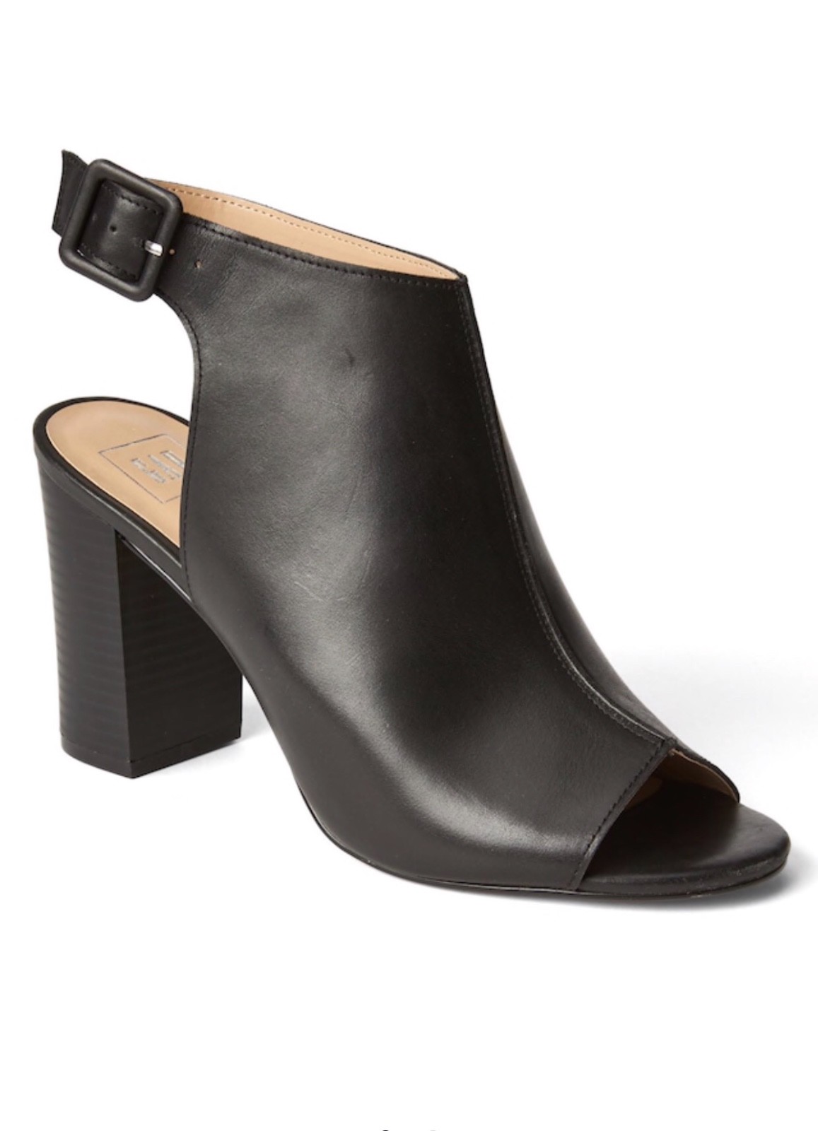 NEW Sz 6 Gap Womens Black Leather Open-Toe Bootie sandals NEW Sz 6 Gap Womens Black Leather Open-Toe Bootie sandals