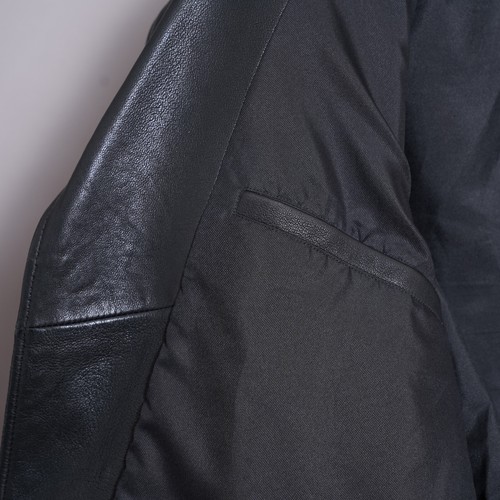 ALL SAINTS Leather Jacket MEDIUM Mens Black Biker Bomber Thin Light Summer LOMI - Picture 19 of 23