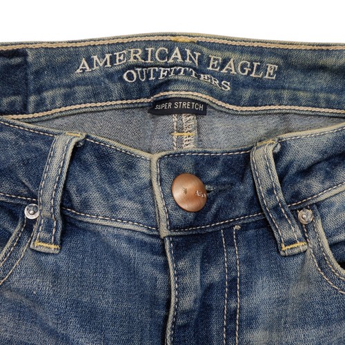 American Eagle Jeans 00 Jegging Ankle Distressed Stretch Junior Measures 24x24.5 - Picture 3 of 12