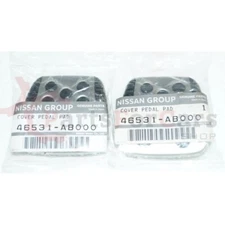 Genuine Nissan 46531-AB000 x2 Aluminum Clutch & Brake Pedal Pad Cover