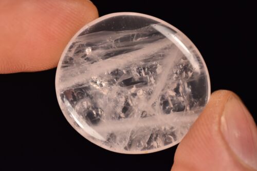 *ROSE QUARTZ* Flat Stone 2.9cm 7.3g Healing Crystal Palm Worry Thumb, Love - Photo 1 sur 10