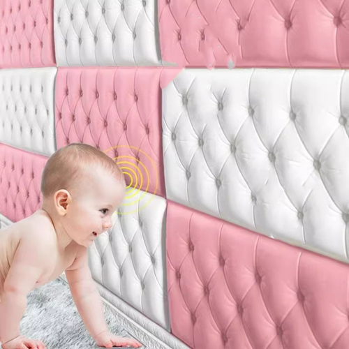 Self-adhesive 3D Wall Stickers Anti-Collision Wall Mat Pad Kids Bedroom - Picture 5 of 22