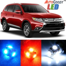 6 x Premium Xenon White LED Lights Interior Package Kit for Mitsubishi Outlander