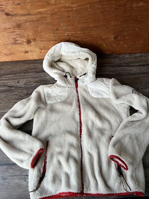 AIGLE Sherpa Fleece Jacket in Two-Tone Brown Sz 40 Women C41