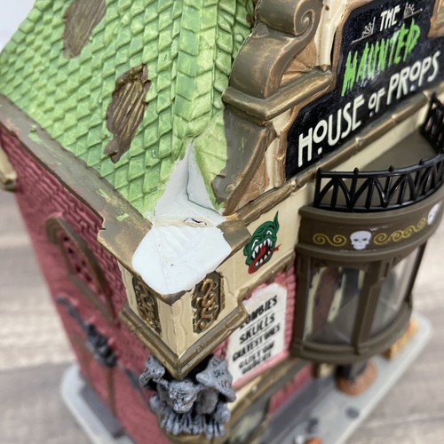 LEMAX 2018 HAUNTED HOUSE OF PROPS Halloween Spooky Town Works Box LEGGI danni! - Foto 6 di 6