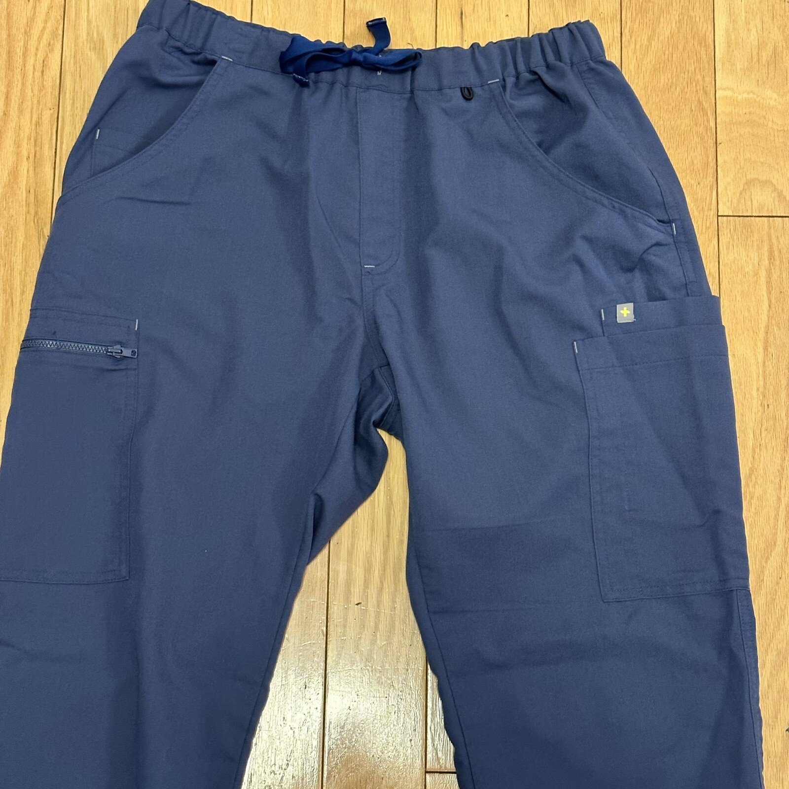 Figs Cairo Mens Blue Cargo Scrub Pants Size Large Gem