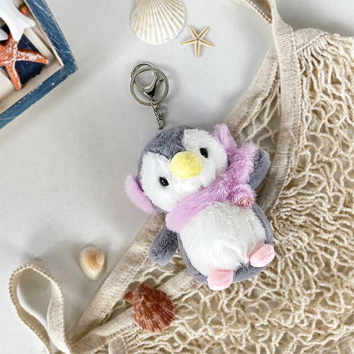 Cartoon Kawaii Plush Scarf Penguin Keychains Creative Cute Penguin Keyring Gi-vm - Picture 7 of 10