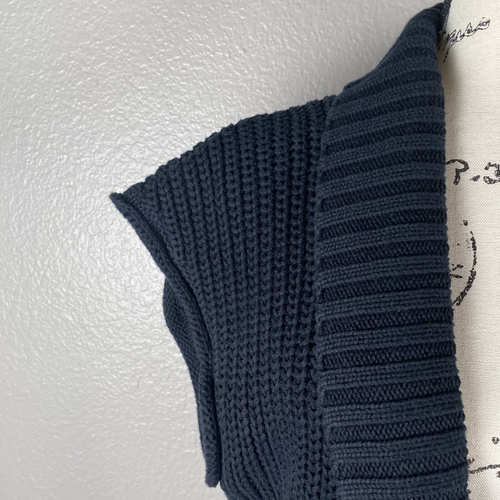 Cardigan doppiopetto maglia grossa Cato taglia L nero senza maniche - Foto 3 di 12
