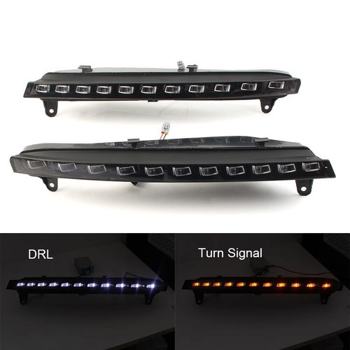 Par de luces de conducción diurna LED DRL intermitentes parpadeos faros antiniebla lámpara para Audi Q7 - Imagen 3 de 14