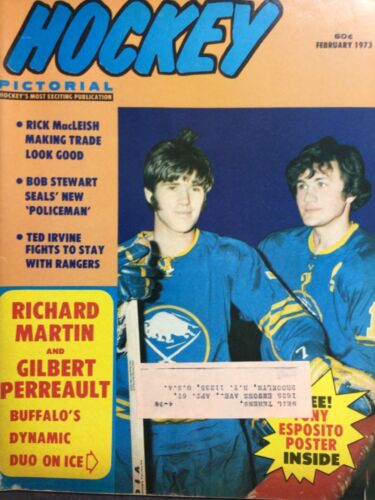 HOCKEY PICTORIAL - Feb. 1973 - Sabres Gilbert Perreault cover - EX!!!