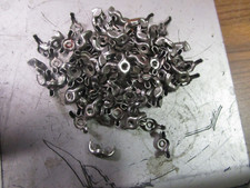 100 NOS #8-32 Pressed Or Stamped Steel Unplated Plain Wing Nuts CHEAP